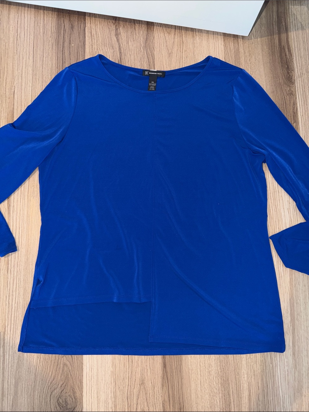 INC International Concepts Long-Sleeve Top in Bright Blue